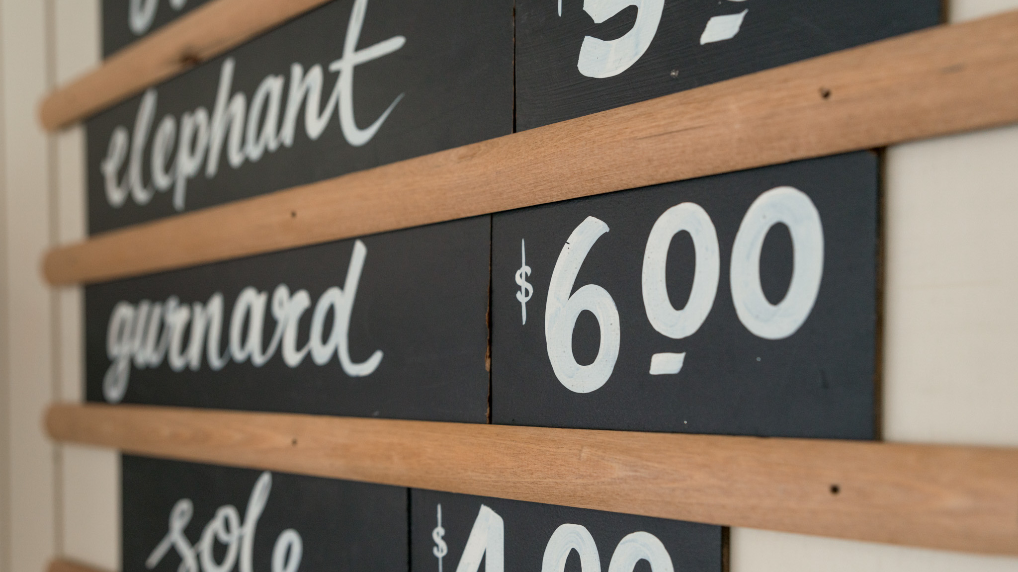 Traditional Signwriters Menu Board, Dunedin